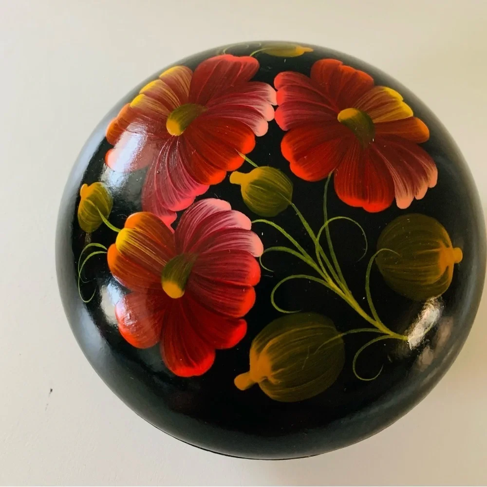 Wooden hand painted box